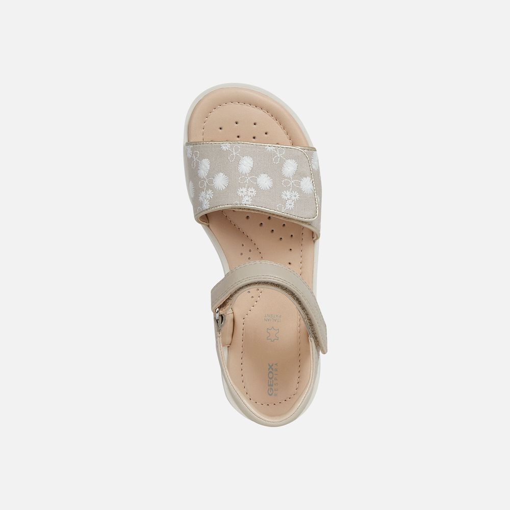 Sandalias Geox Menina Bege - Coralie - QVRGO5378